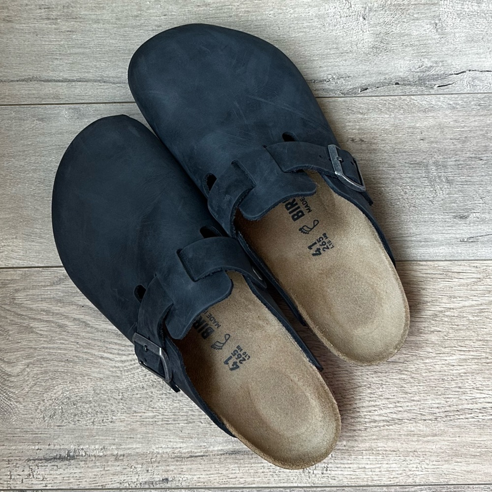 Birkenstock Boston- black oiled leather